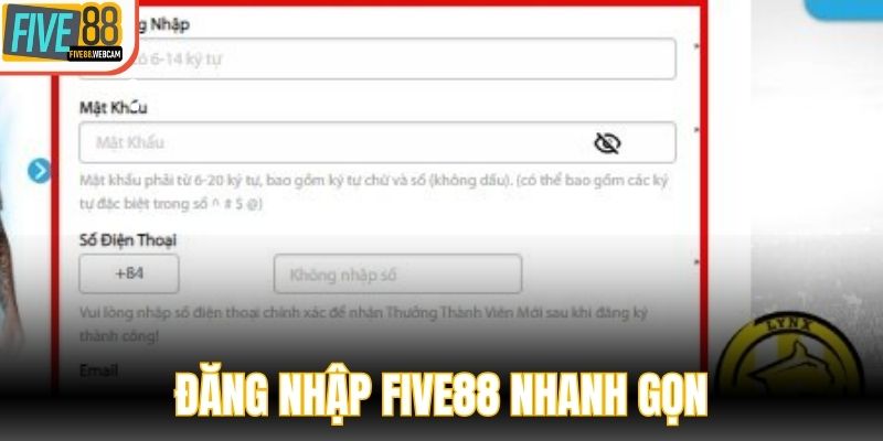 Login tài khoản cực nhanh chóng